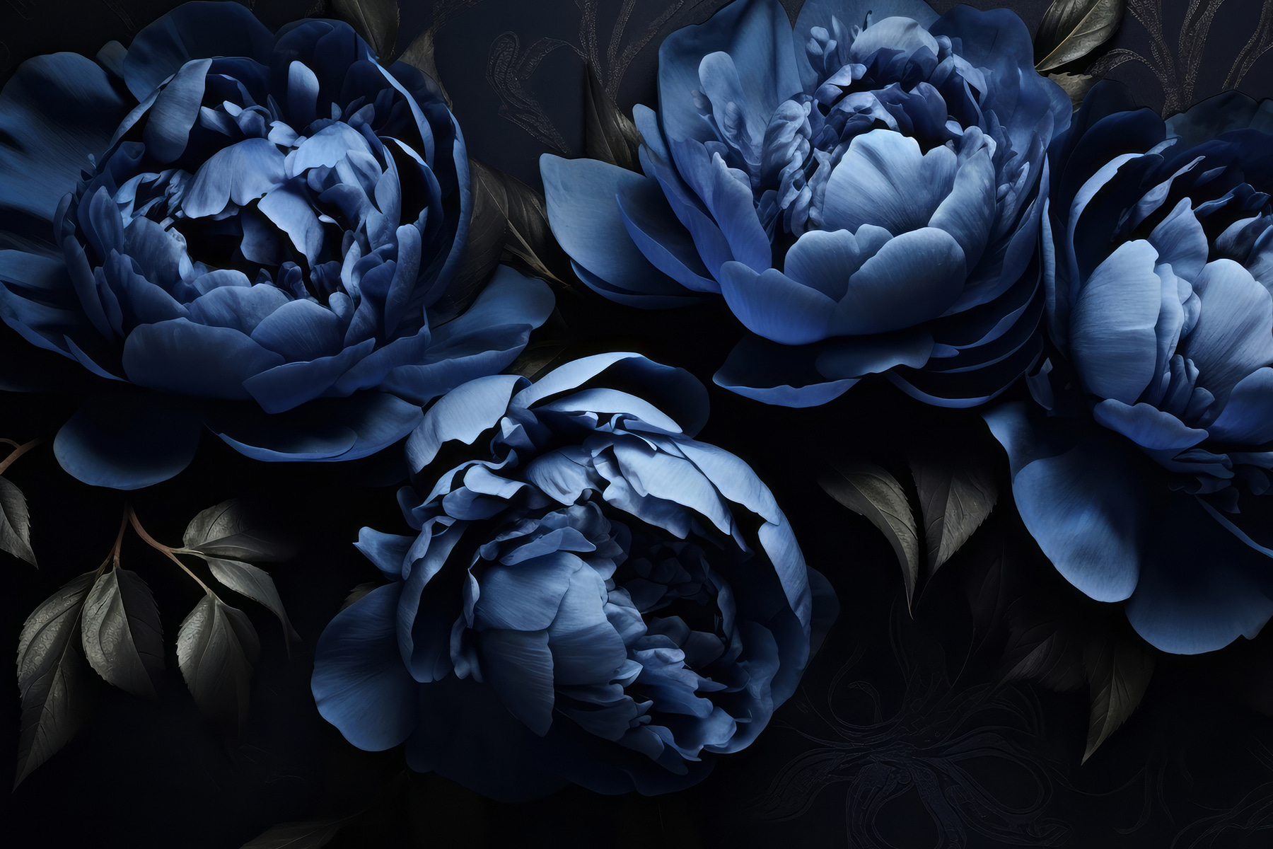 A group of blue flowers A group of blue flowers