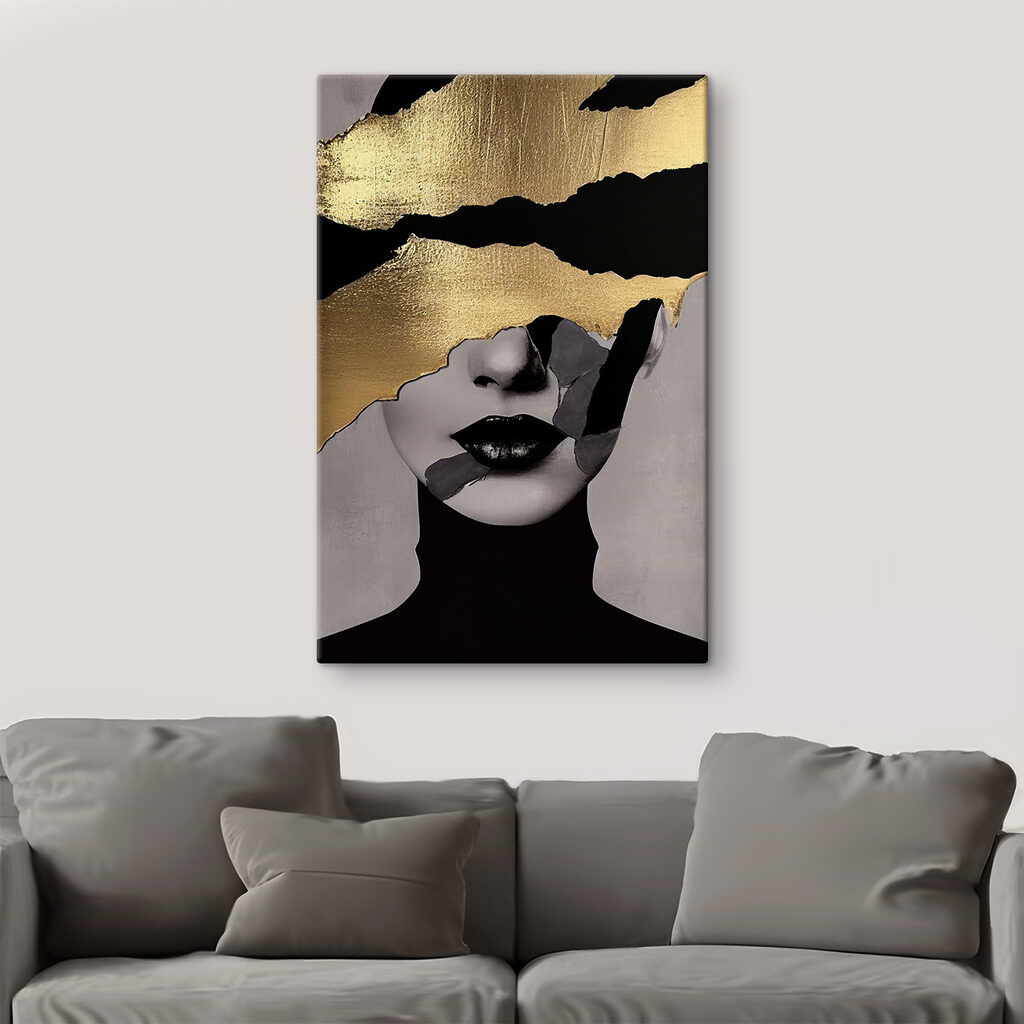 Shattered Elegance in Monochrome and Metallic