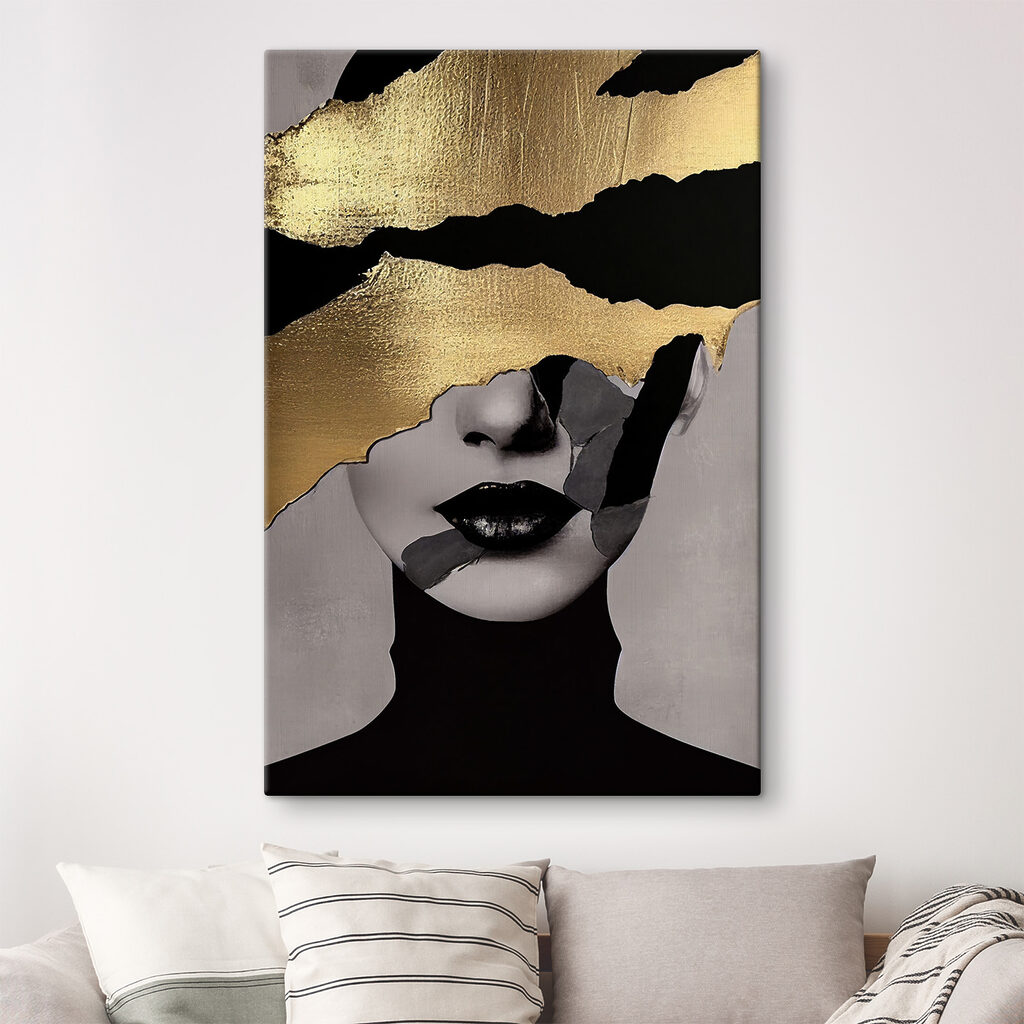 Shattered Elegance in Monochrome and Metallic