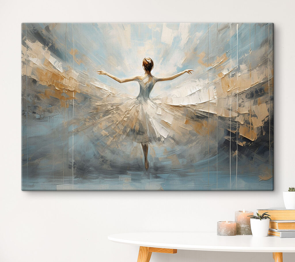 A painting of a woman dancing