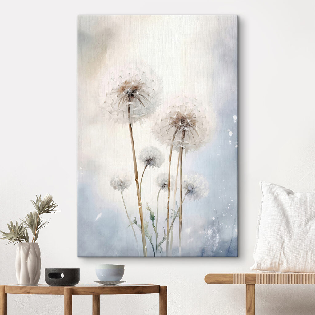A group of dandelions in a field