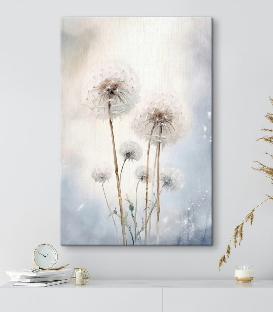 A group of dandelions in a field
