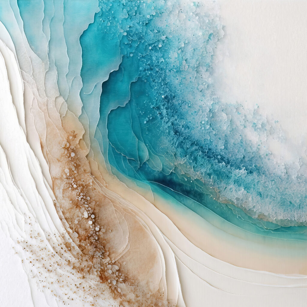 A blue and white watercolor painting A blue and white watercolor painting