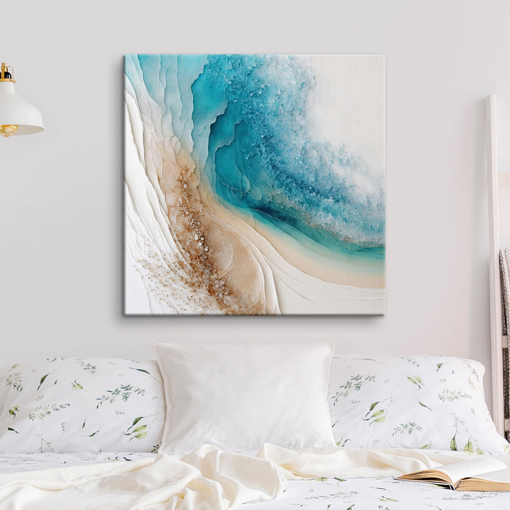 A blue and white watercolor painting A blue and white watercolor painting