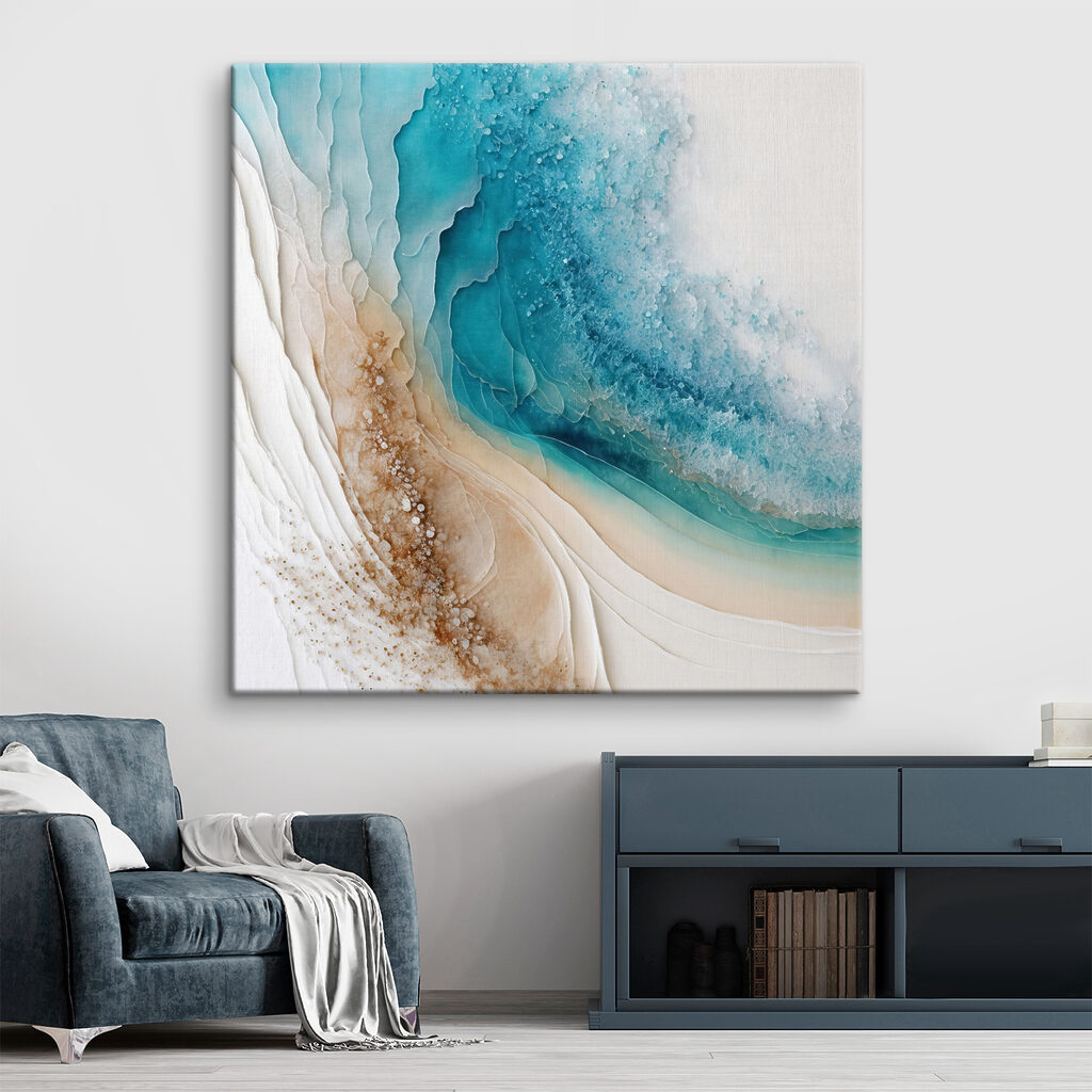 A blue and white watercolor painting A blue and white watercolor painting