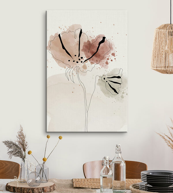 A drawing of flowers on a white background A drawing of flowers on a white background