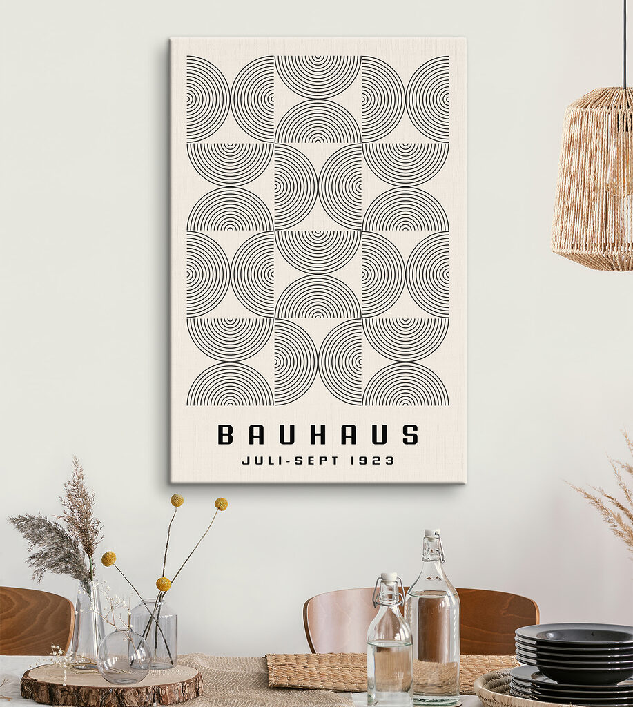 A pattern of circles and lines