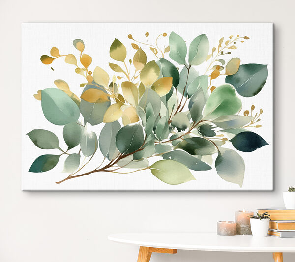 A watercolor painting of leaves A watercolor painting of leaves