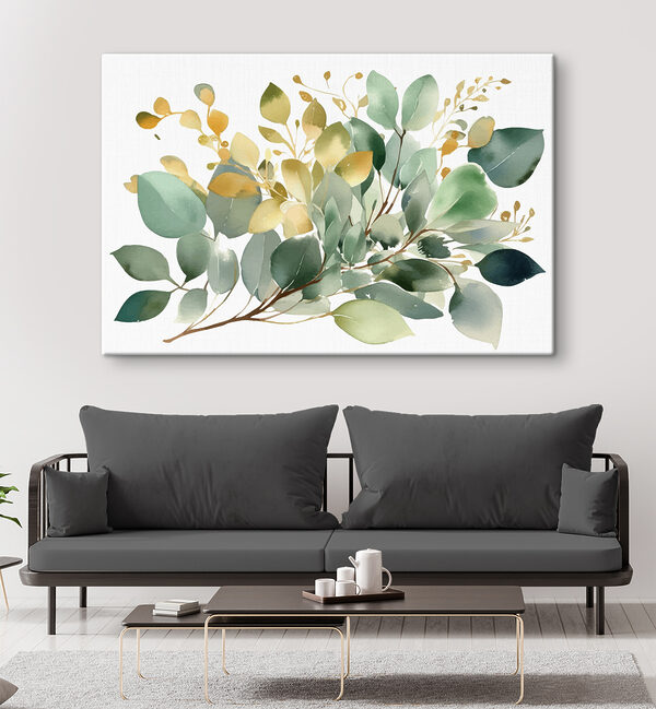 A watercolor painting of leaves A watercolor painting of leaves