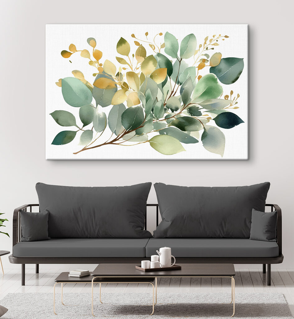 A watercolor painting of leaves A watercolor painting of leaves