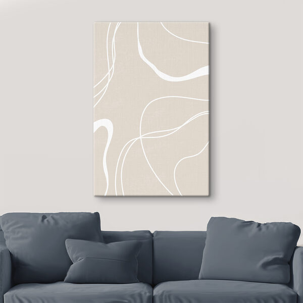 A white lines on a beige background A white lines on a beige background