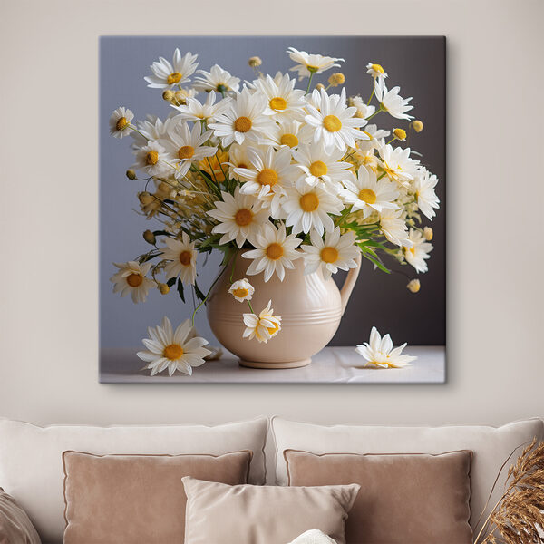 A vase of white flowers A vase of white flowers