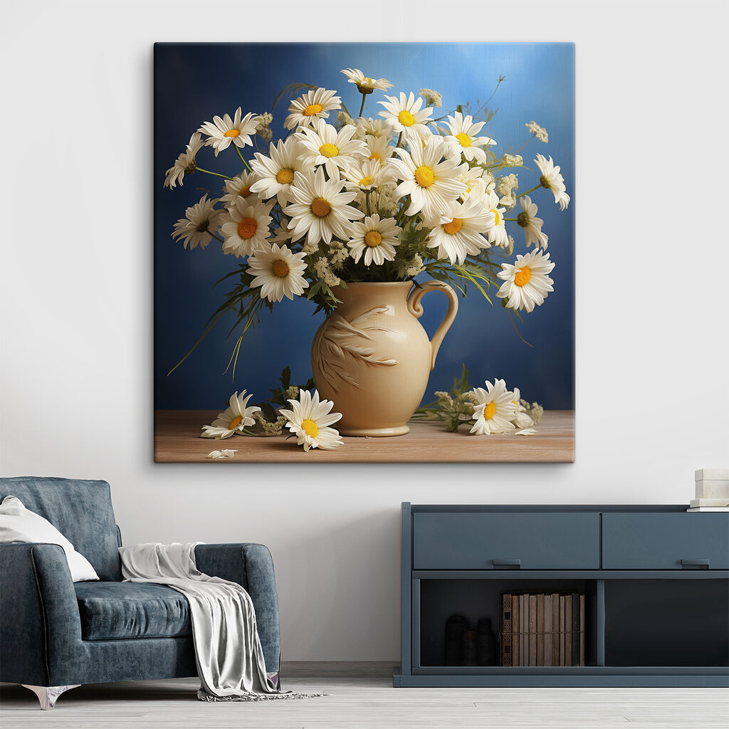 A vase of white flowers