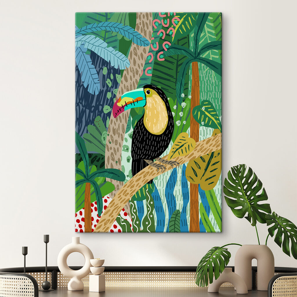 A bird sitting on a tree branch