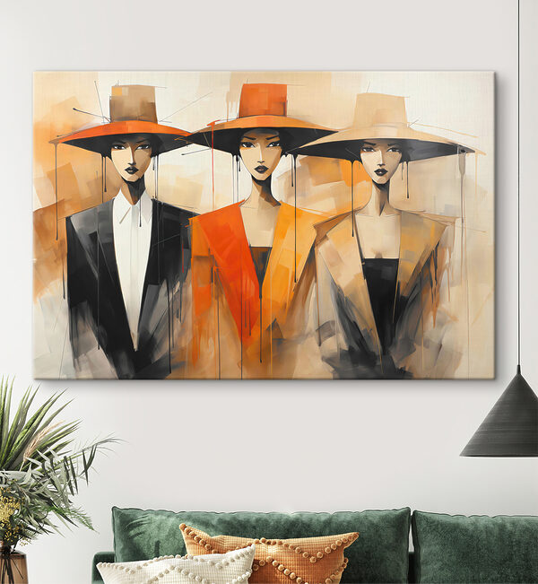 A group of women wearing hats