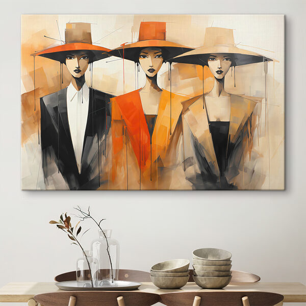 A group of women wearing hats