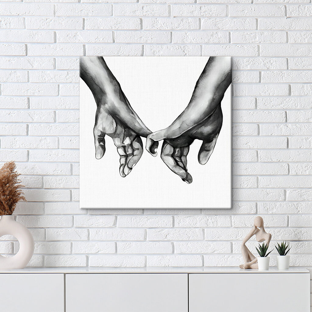 A drawing of two hands holding each other A drawing of two hands holding each other