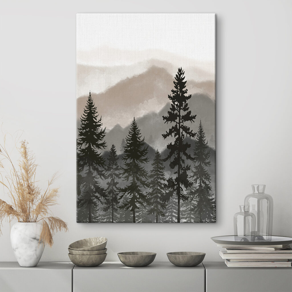 A group of trees in a forest A group of trees in a forest