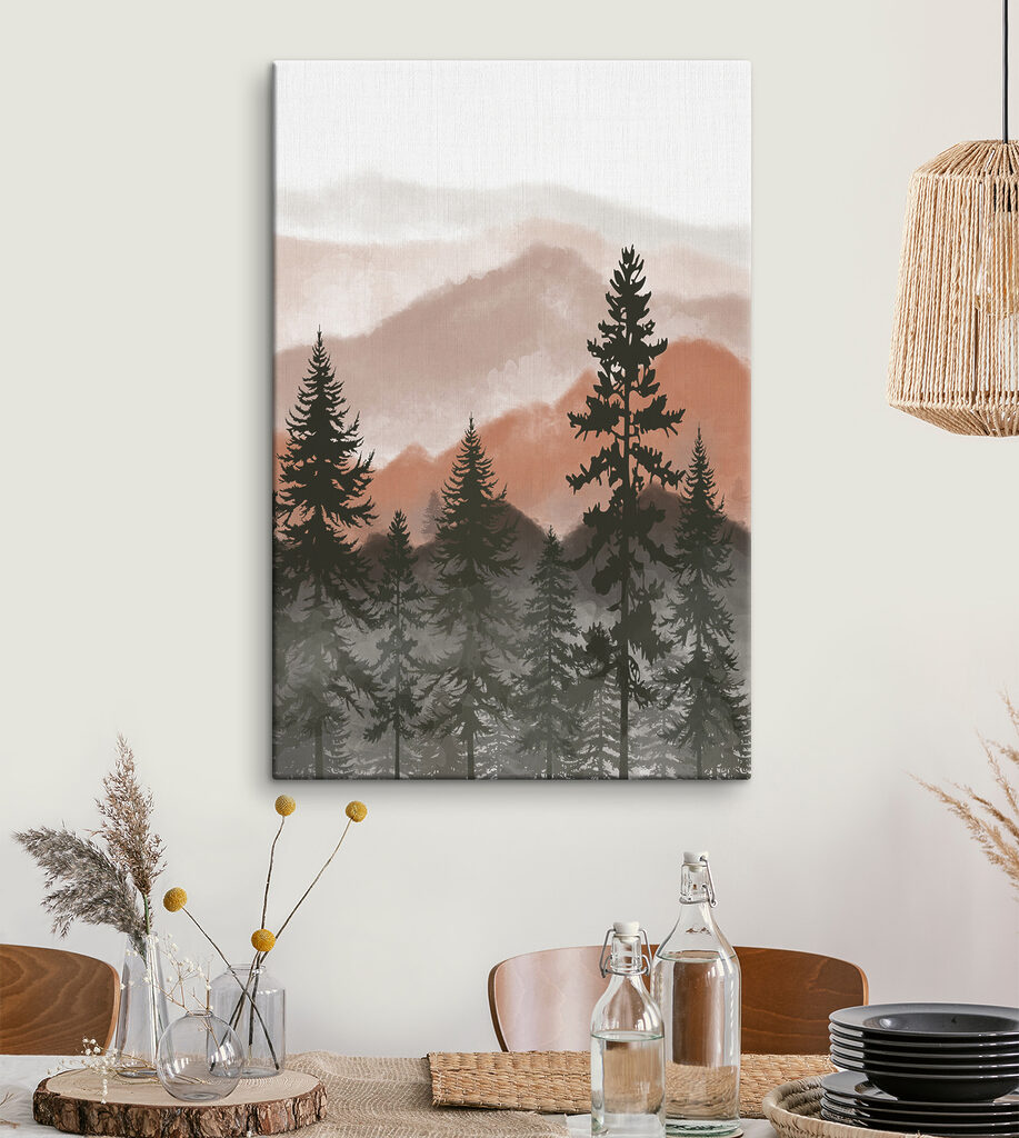 A group of trees in a forest A group of trees in a forest