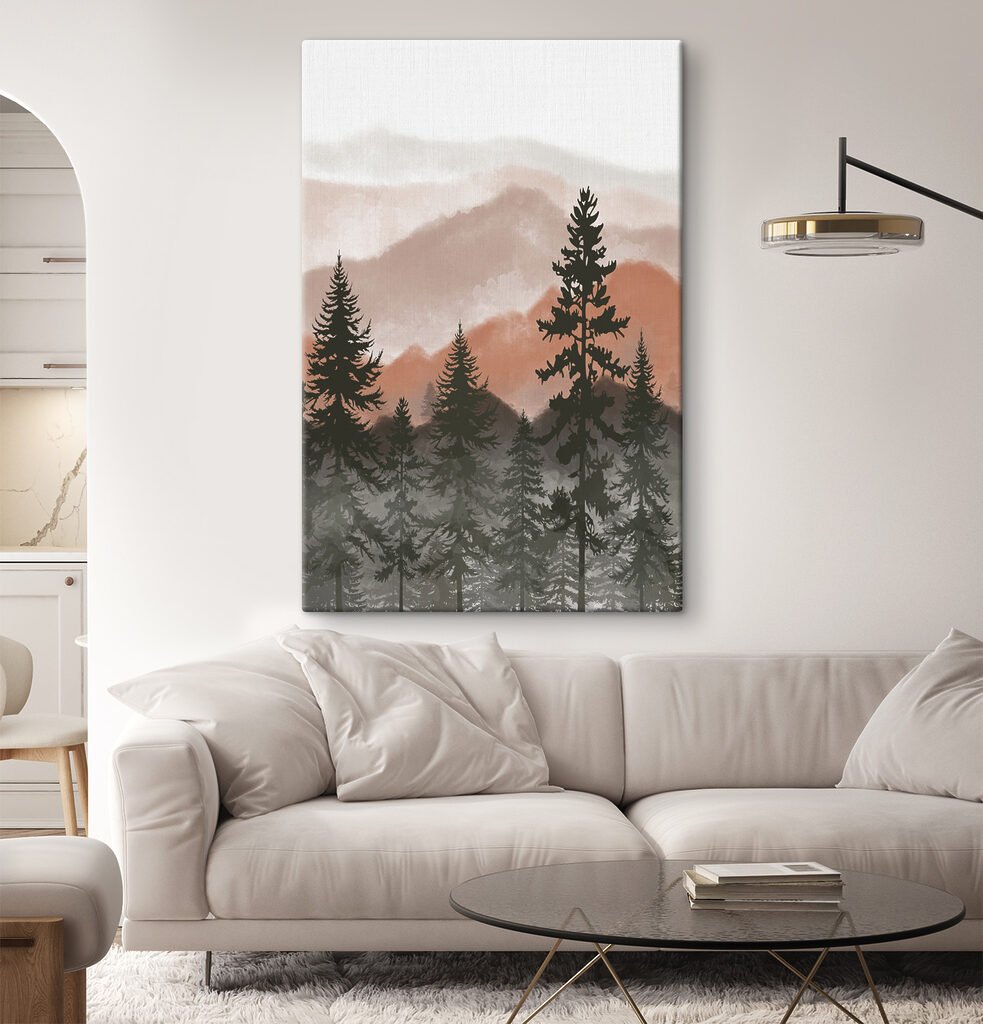 A group of trees in a forest A group of trees in a forest