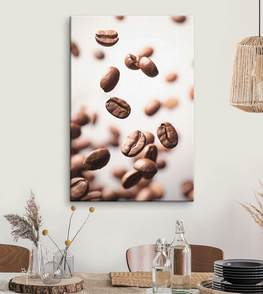 Coffee beans falling in the air Coffee beans falling in the air