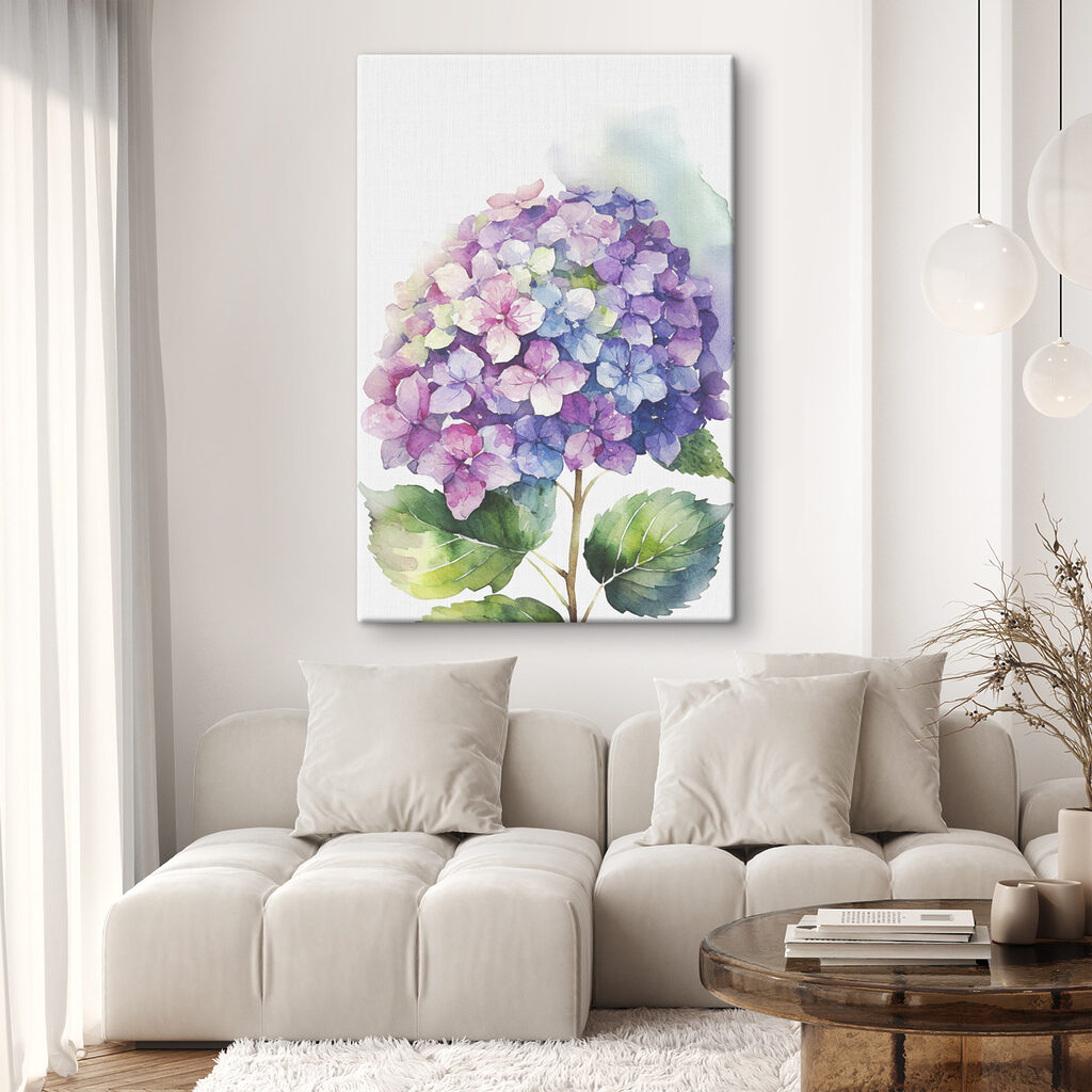 A watercolor of a flower