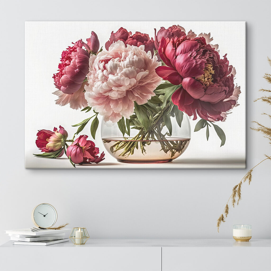 A vase of pink and white flowers