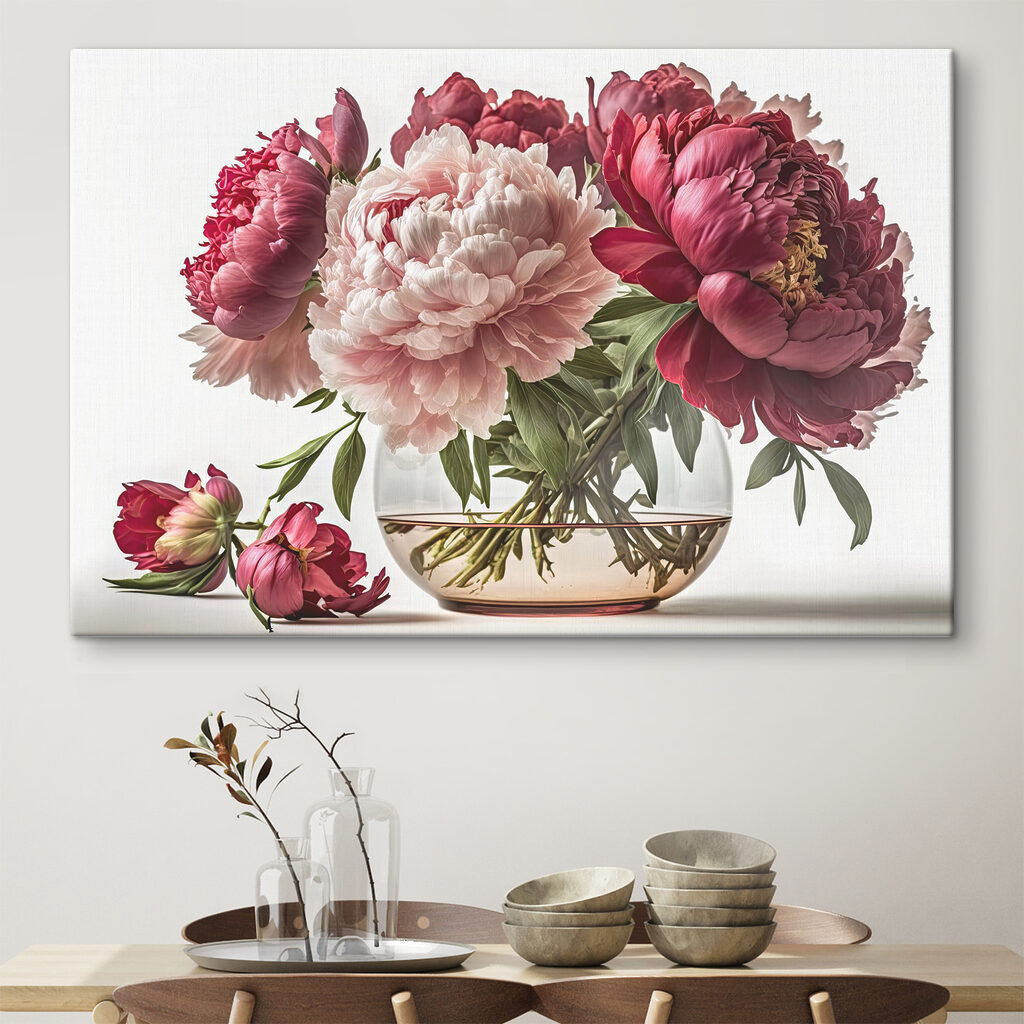 A vase of pink and white flowers