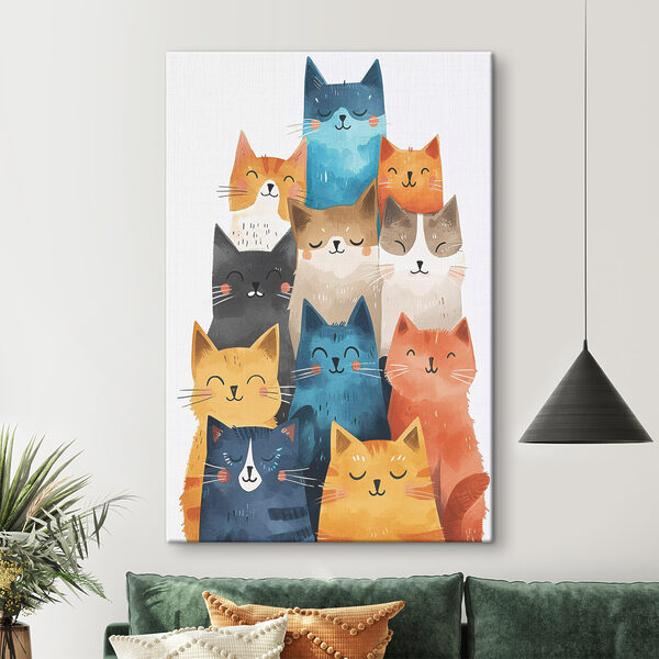 A group of cats with different colors A group of cats with different colors