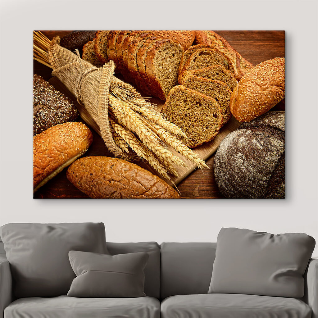 A group of bread on a cutting board A group of bread on a cutting board