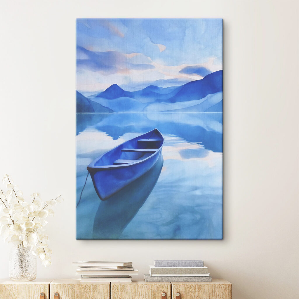 A boat on a lake A boat on a lake