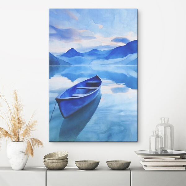 A boat on a lake A boat on a lake