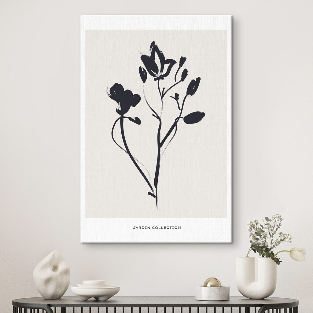 A black and white drawing of flowers A black and white drawing of flowers