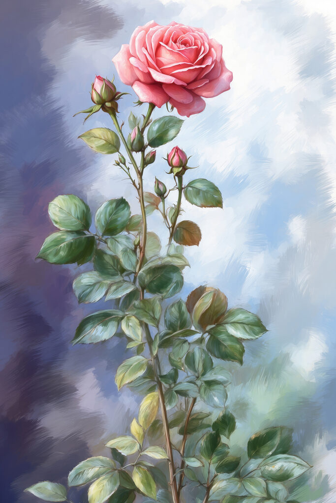 A painting of a rose A painting of a rose