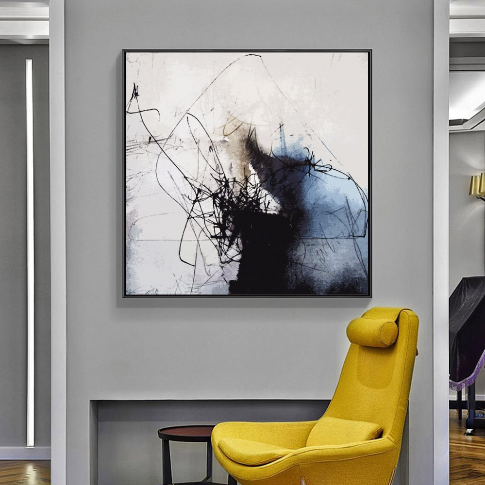 A black and white image of a person's face