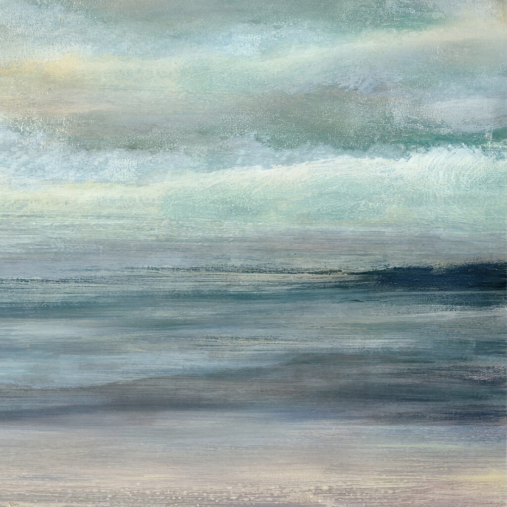 A painting of a beach