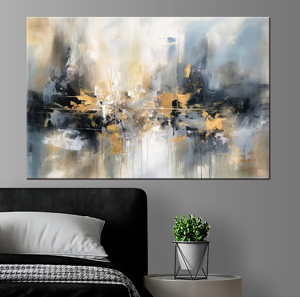 A painting of a city