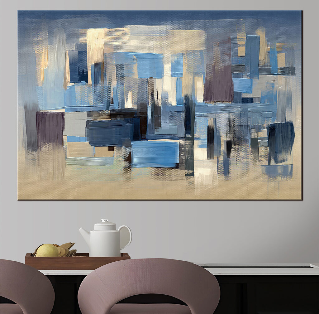 A painting of a city A painting of a city