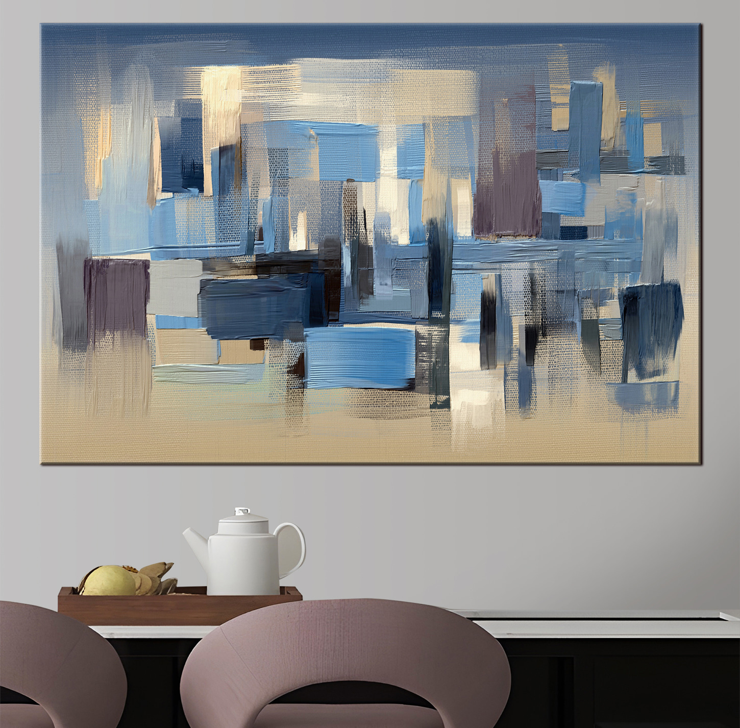 A painting of a city A painting of a city