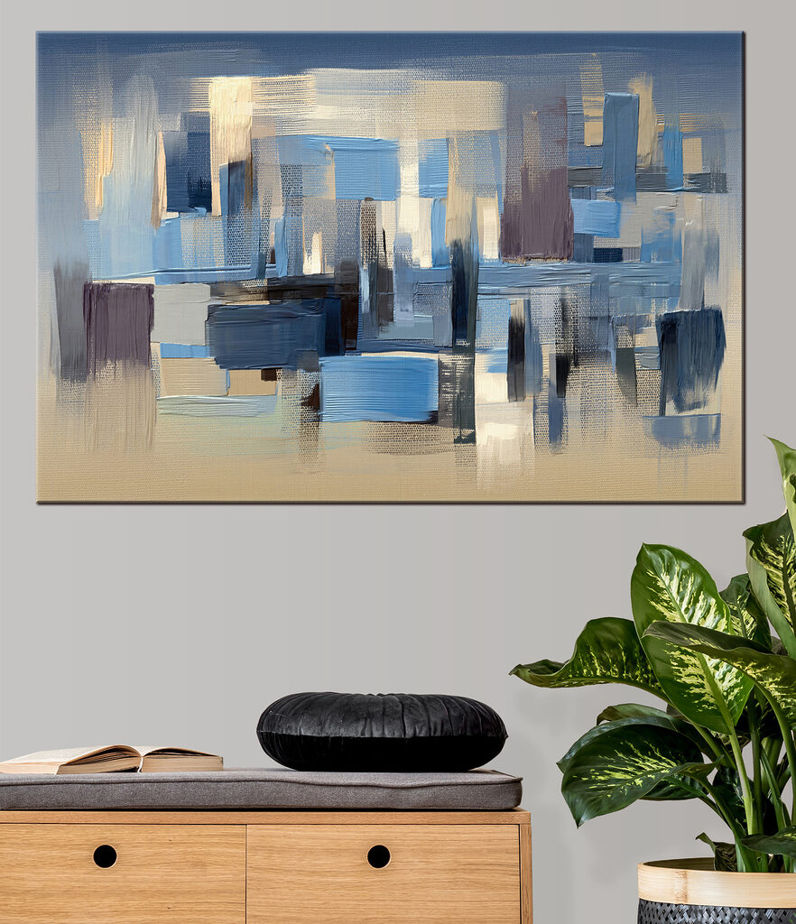 A painting of a city A painting of a city