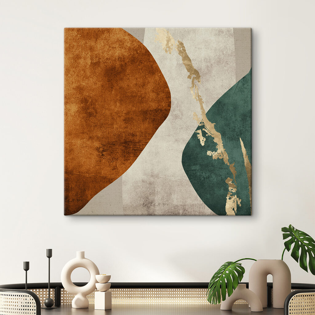 A art piece with a colorful design