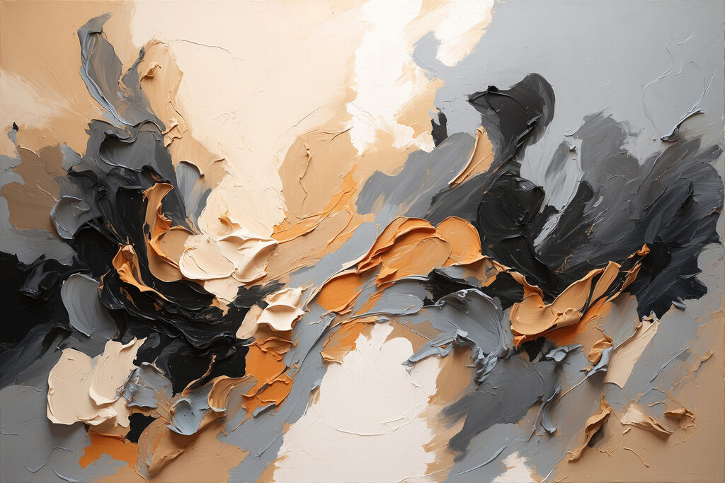 A close up of a painting A close up of a painting