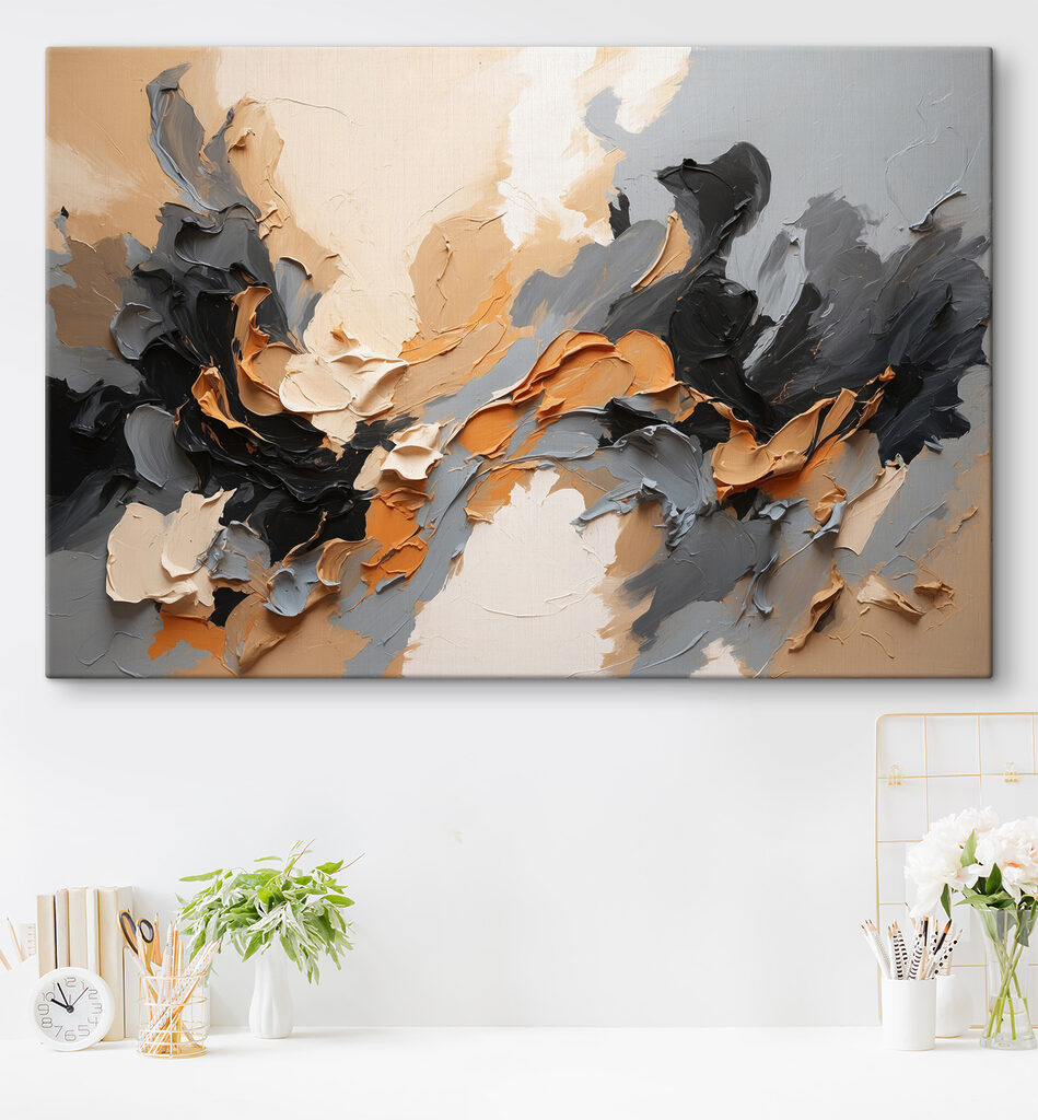 A close up of a painting A close up of a painting