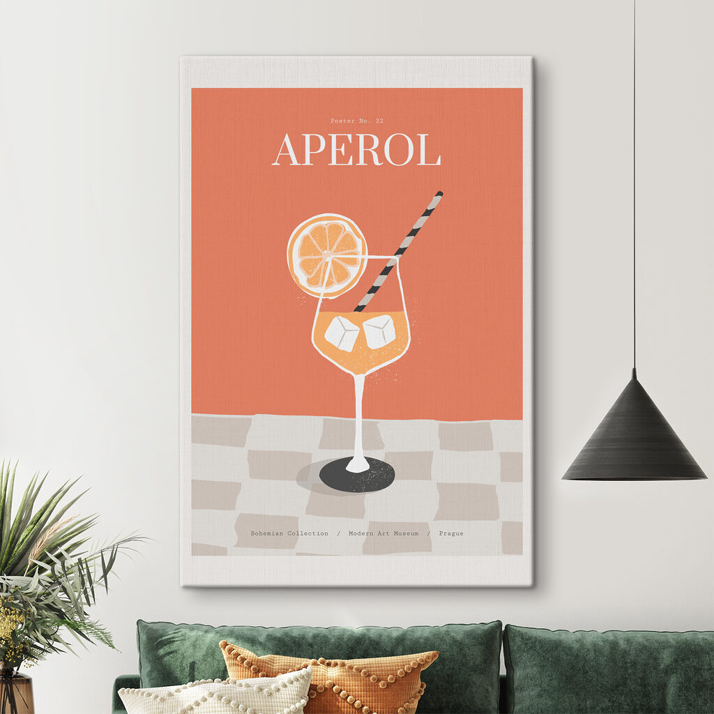 A poster of a drink A poster of a drink
