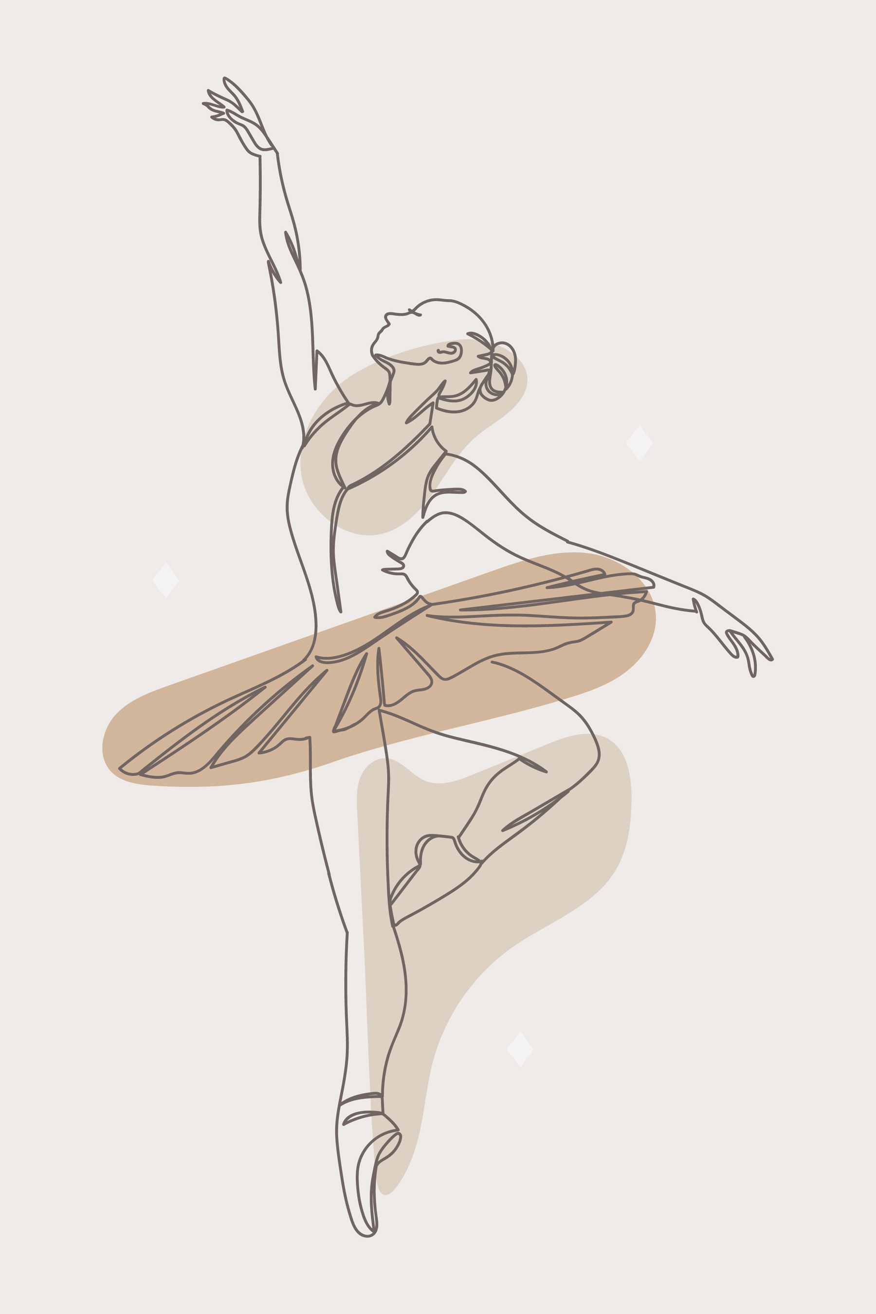 A drawing of a woman dancing A drawing of a woman dancing