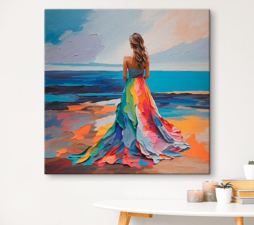 A woman in a dress A woman in a dress