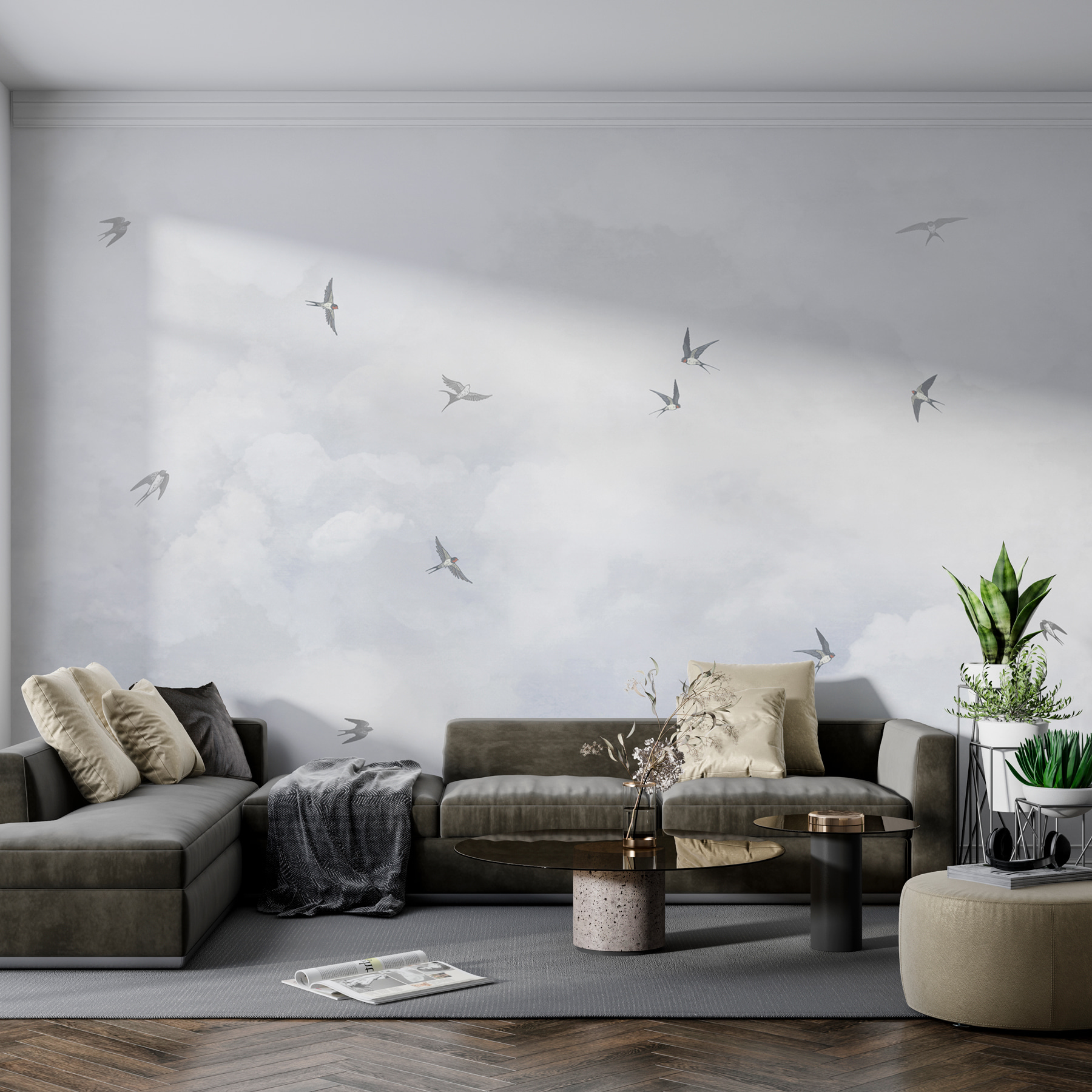 w00526pig34ms - Група птахів, що летять у небі - tegory