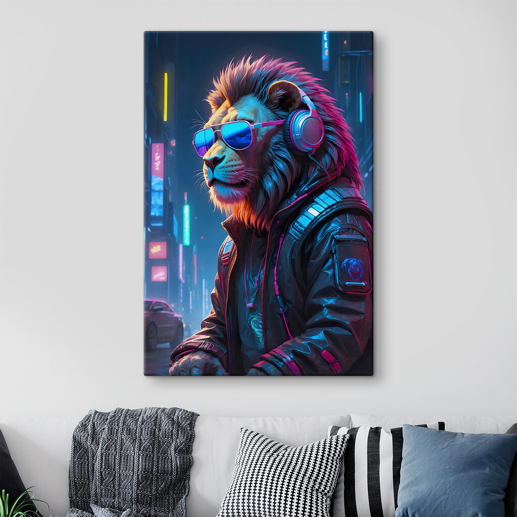 Лев у сонцезахисних окулярах і навушниках s38169pig122 1024x1024 - Лев у сонцезахисних окулярах і навушниках - tegory