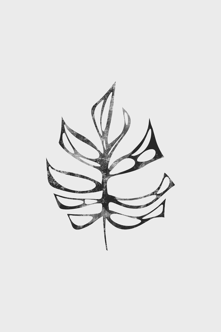 A black and white leaf A black and white leaf
