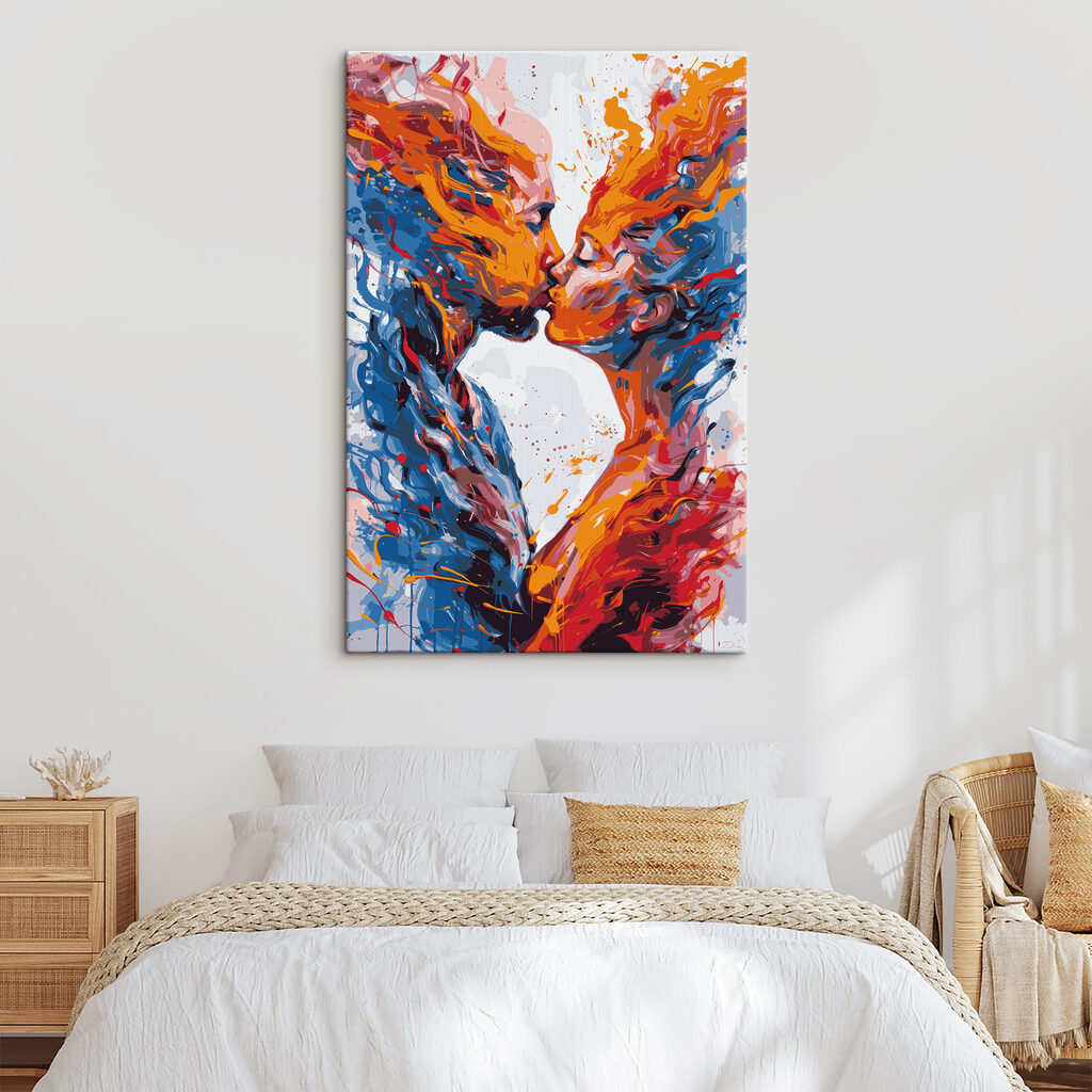 A man and woman kissing